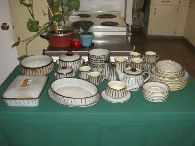 I have my mom's fabulous mid century Denby Studio dinnerware set. It was produced in England between...