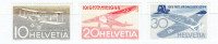 SUISSE. Set de 3 timbres "1919-1944. Poste Aérienne Suisse".