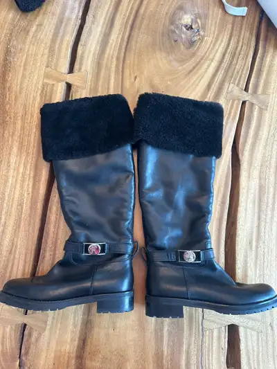 Versace women’s winter dress boots with shearling size 38, View more