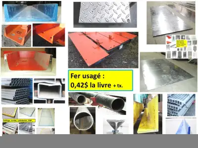 Fer usagé, Channel, tube carré, plaque d'acier, fer angle..., View more