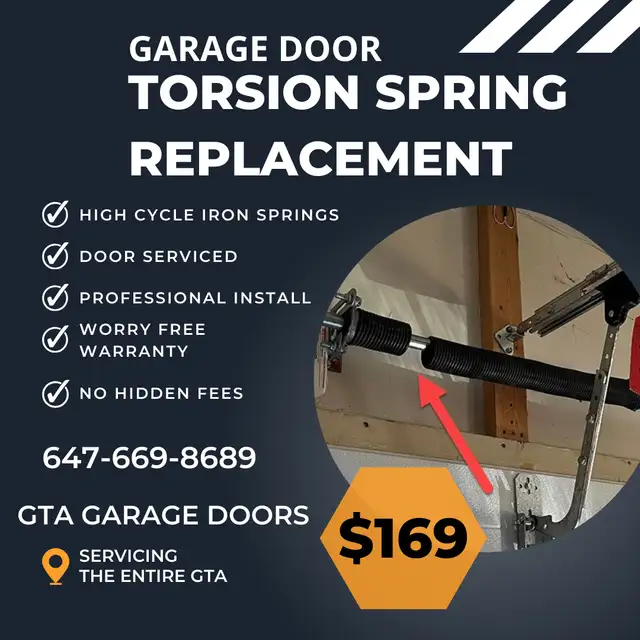 Broken GARAGE DOOR TORSION SPRING Replacement $16962863264437377121