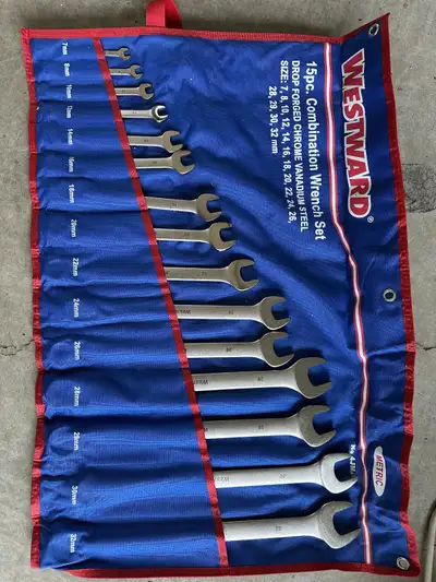 Westward Tools 15 pc Combination Wrench Set metric, View more