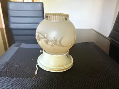 Frosted Globe Light Fixture (1950's), View more