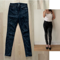 JUST BLACK Acid Wash Skinny Jeans (Size 27)