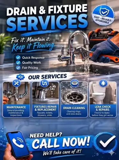 Minor Plumbing Repairs/Services 24/7, View more