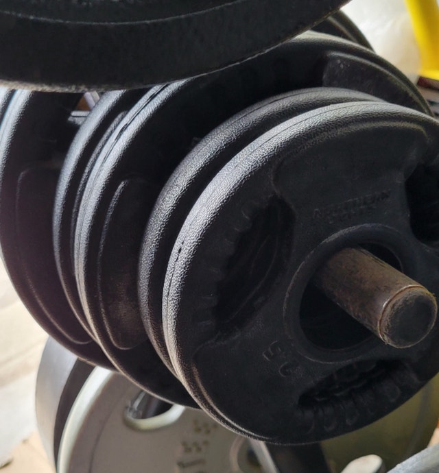 Northern lights power rack lat pulldown 220 lbs rubber weights