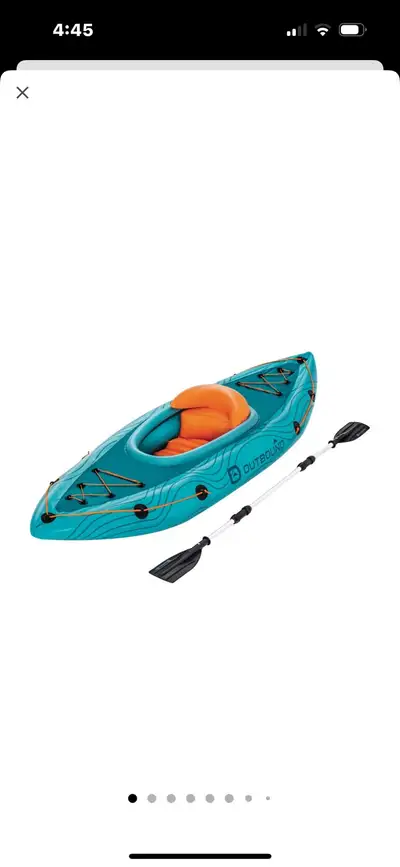 Get ready for some fun on the water with this Outbound Inflatable Kayak, designed for one person wit...