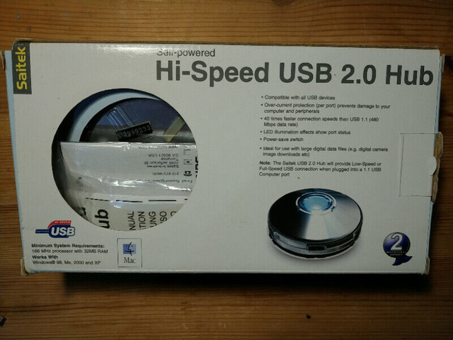 Saitek Hi-Speed Powered USB 2.0 Hub in Box in Other in Oakville / Halton Region - Image 2