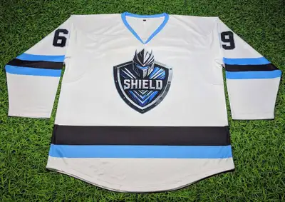 Time to Rule the Rink! • Score 20% OFF on custom sublimated hockey jerseys • Only 10 pieces minimum...