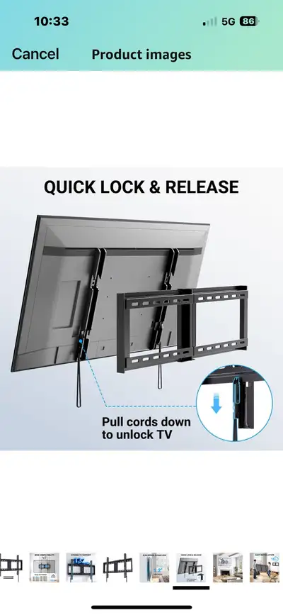 Nexxtech TV Wall Bracket Low Profile , View more