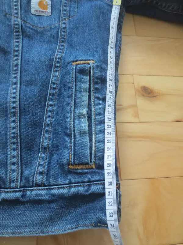 Carhartt Denim Jean Jacket Sherpa Lined J292 ABL Size Small in Men's in Timmins - Image 10