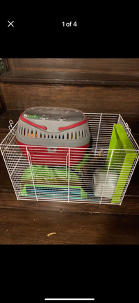 Small pet cage and accessories