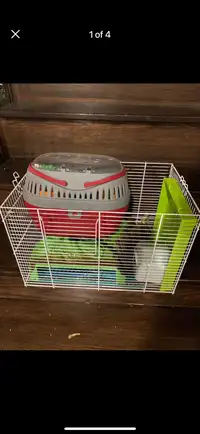 Small pet cage and accessories