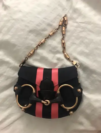 GUCCI by Tom Ford - Black GG Horsebit Mini Evening Bag, View more