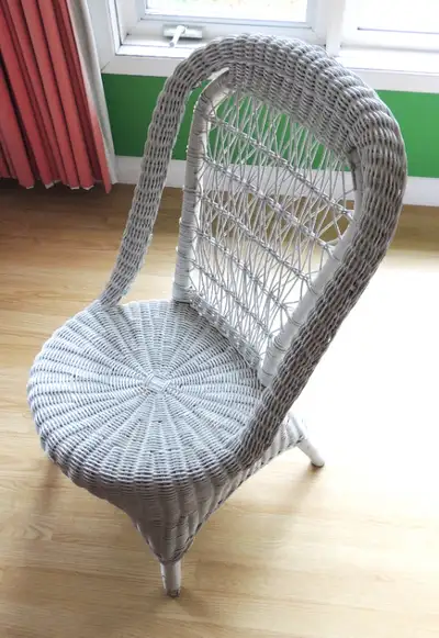 White Wicker Chair, View more