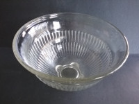 Vintage Ribbed Clear Glass Mixing Bowl (Hazel Atlas Aurora)