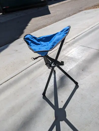 I have a portable folding tripod camping stool for sale in Southwest Edmonton — near Southgate Mall....