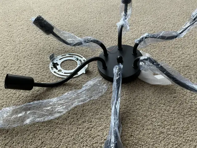 flush mount ceiling lamp light (black metal).  in Indoor Lighting & Fans in Kitchener / Waterloo - Image 3