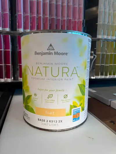 Benjamin Moore Natura Paint, Flat Discontinued Paint+Primer, Zero VOC paint being sold at 50% OFF!!...