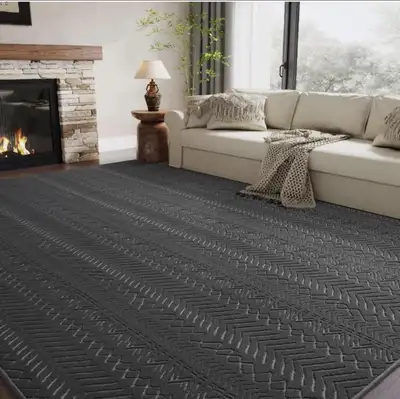 8x10 ft Boho 3D Textured Area Rug, View more