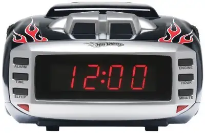 Emerson Radio Hot Wheels HW800 Snore Slammer Alarm Clock Radio, View more