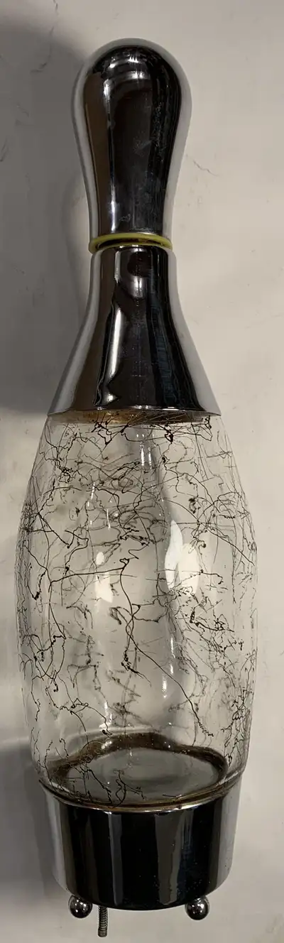 Bowling Pin Musical Decanter - 1960s - plays "How Dry I Am", View more