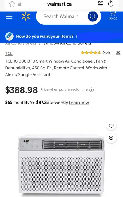 WITH REMOTE TCL 10,000 BTU Smart Window Air Conditioner, Fan, View more