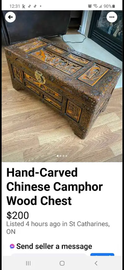 Chinese wood chest, View more