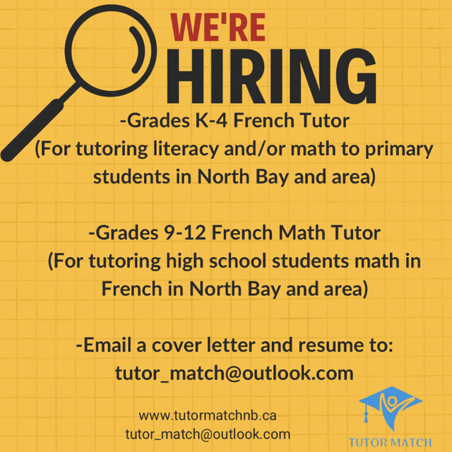 Hiring: Tutors in Part Time & Students in North Bay