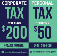 CPA Corporate Business Tax Accountant STARTING @ $200/year