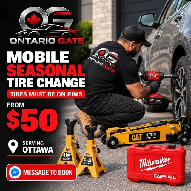 Mobile Seasonal Tire Change- We come to you