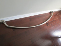 Curved Shower Rod 48 inch to 72 inch Chrome, Brushed Nickel