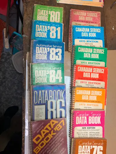 22 assorted Data books- assorted dates from 1973 to 1987 (Some missing years). Some doubles. Good fo...