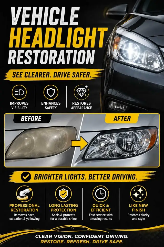Professional Vehicle Headlight Restoration