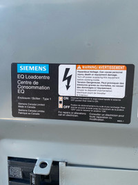 Siemens EQ Loadcentre electrical circuit panel breaker box