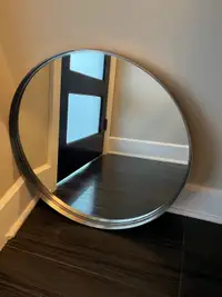 Miroir rond stainless steel brossé