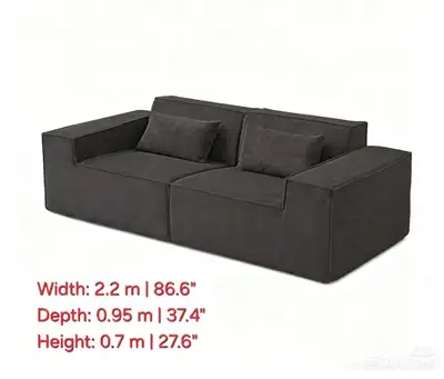 Modular Sectional Sofa 2 seat, View more