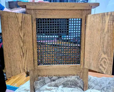 Wooden Heater Cover (Front) with Metal Grill, View more