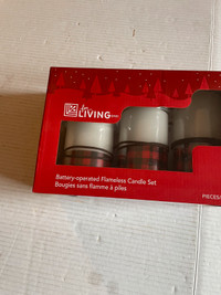 For living battery operated flameless candle set