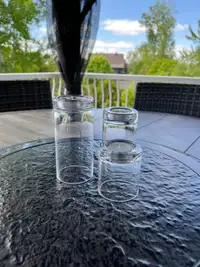 Set of 3 Clear Glass Tea Light Holders