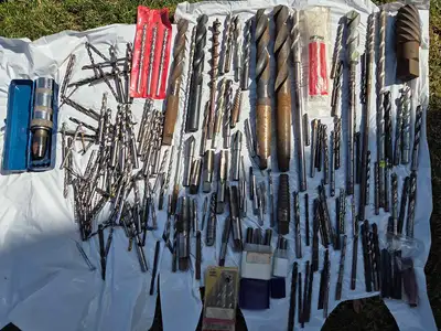 Hand Tools: Collected Lot of Drill bits. Excellent, large size, View more