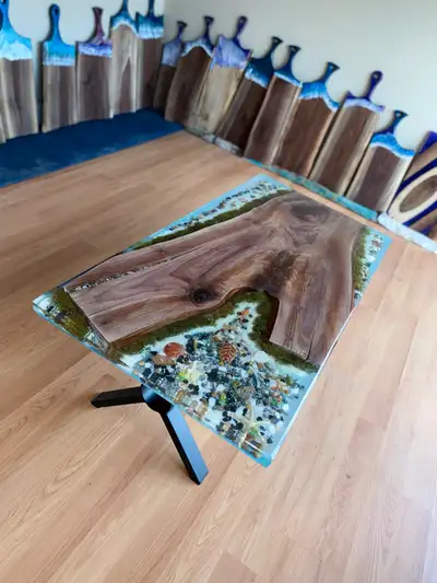 Under the Sea Epoxy Table, View more