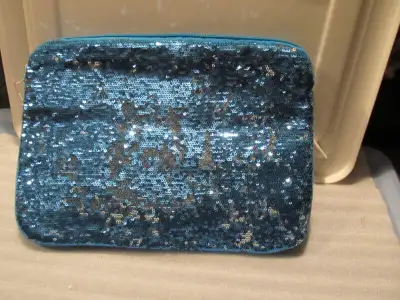 Blue reverse sequin tablet case. Brand new., View more