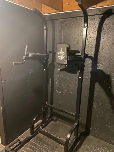Dip station and pull up bar home gym, View more