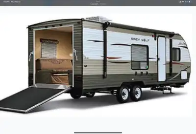 2014 Forest River Greywolf toy haulier travel trailer Still winterized from last season stored cover...