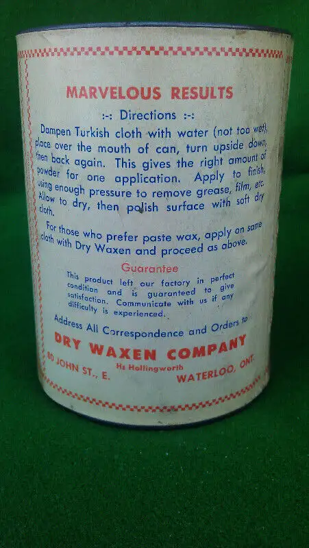 Vintage 1950-60's "Dry Waxen"  Paint Treatment (2)62864365427331124