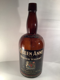 Queen Anne Scotch Whisky 1960’s Empty Bottle 