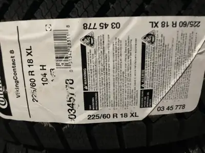 Neuf! pneu 225/60r18 continental icecontact xl 4 fois! Je a Laisse pour mille ramassahe a mirabelle...