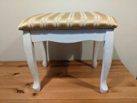 Hall Chair. Nice Fabric Ottoman. Real Wood and Nice Fabric Top.