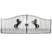 Gate | Oeuvre de Cheval de Porte de Fer D'allée de 20 pieds